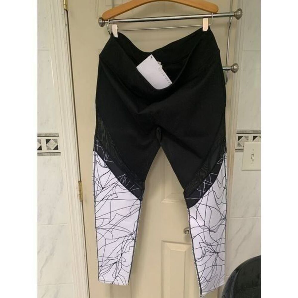 Fabletics Brogan Mesh Leggings XXL Printed Black White